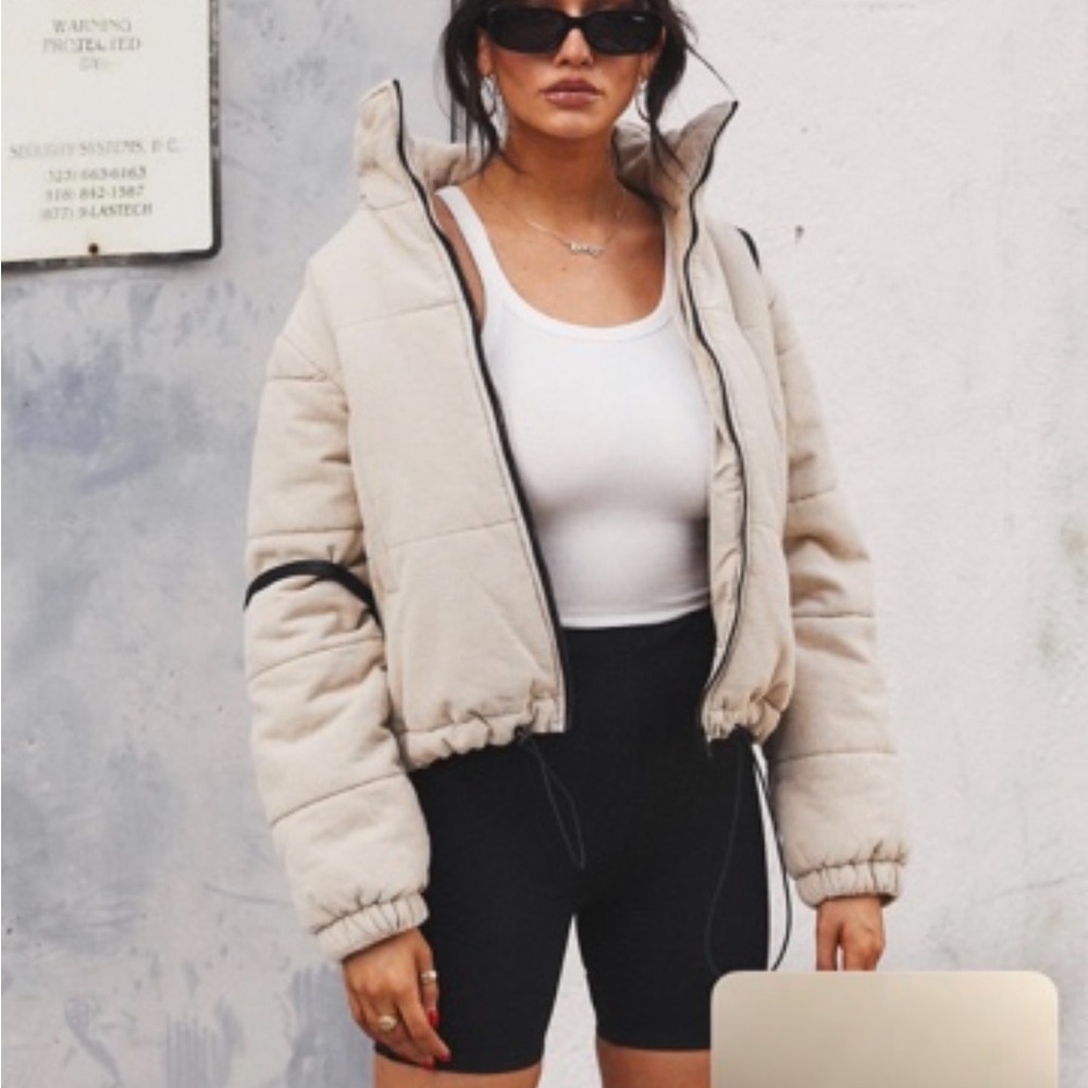 Princess polly cropped puffer